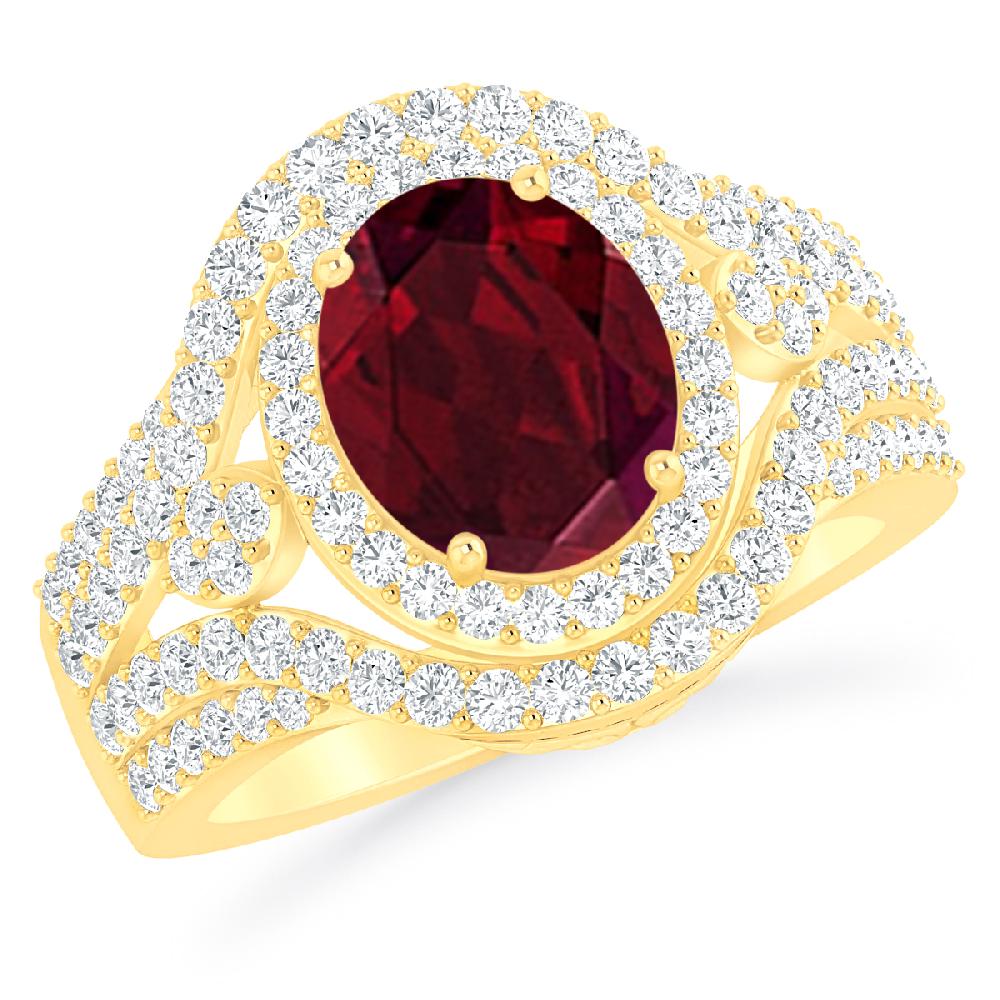 Yellow Gold - Garnet