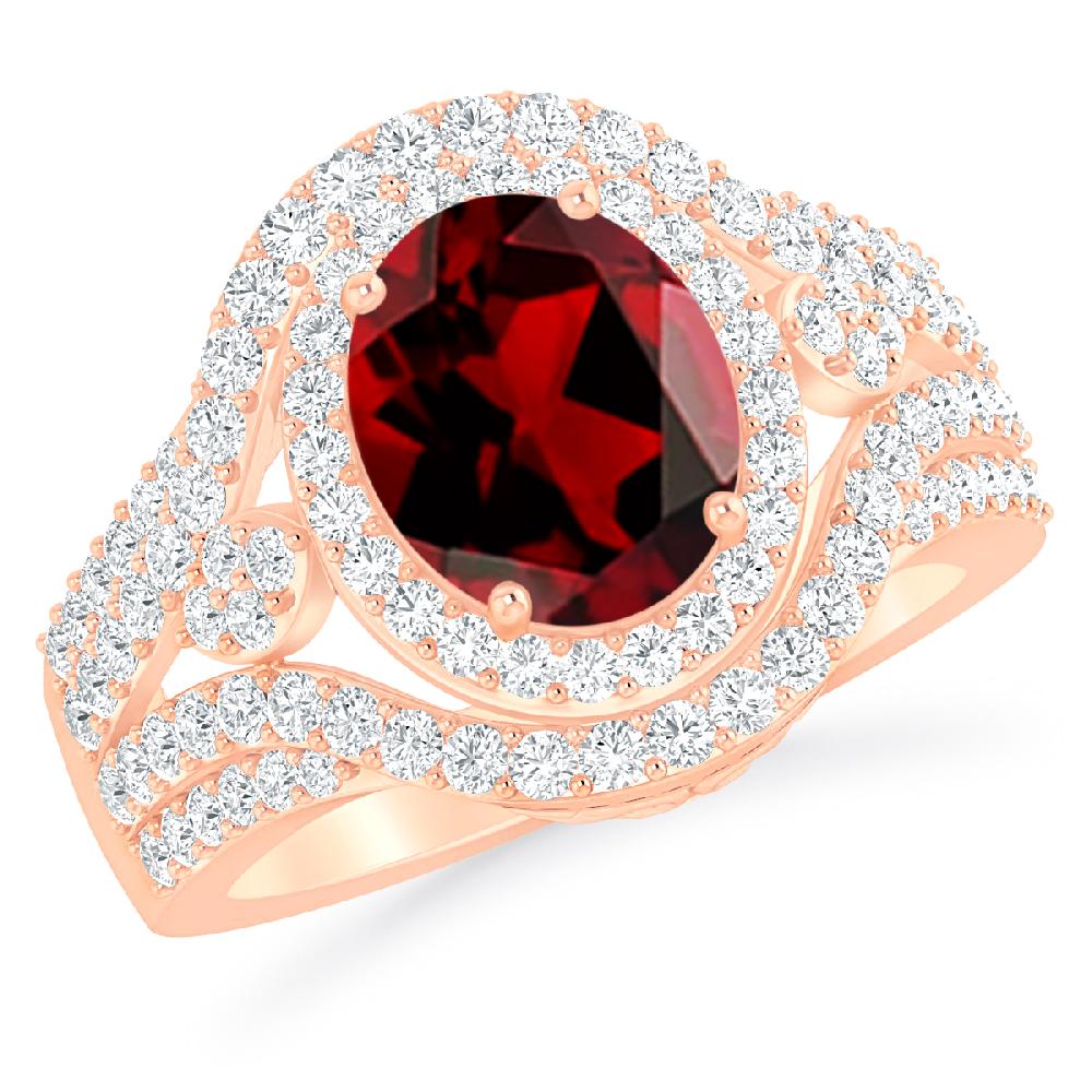 Rose Gold - Garnet