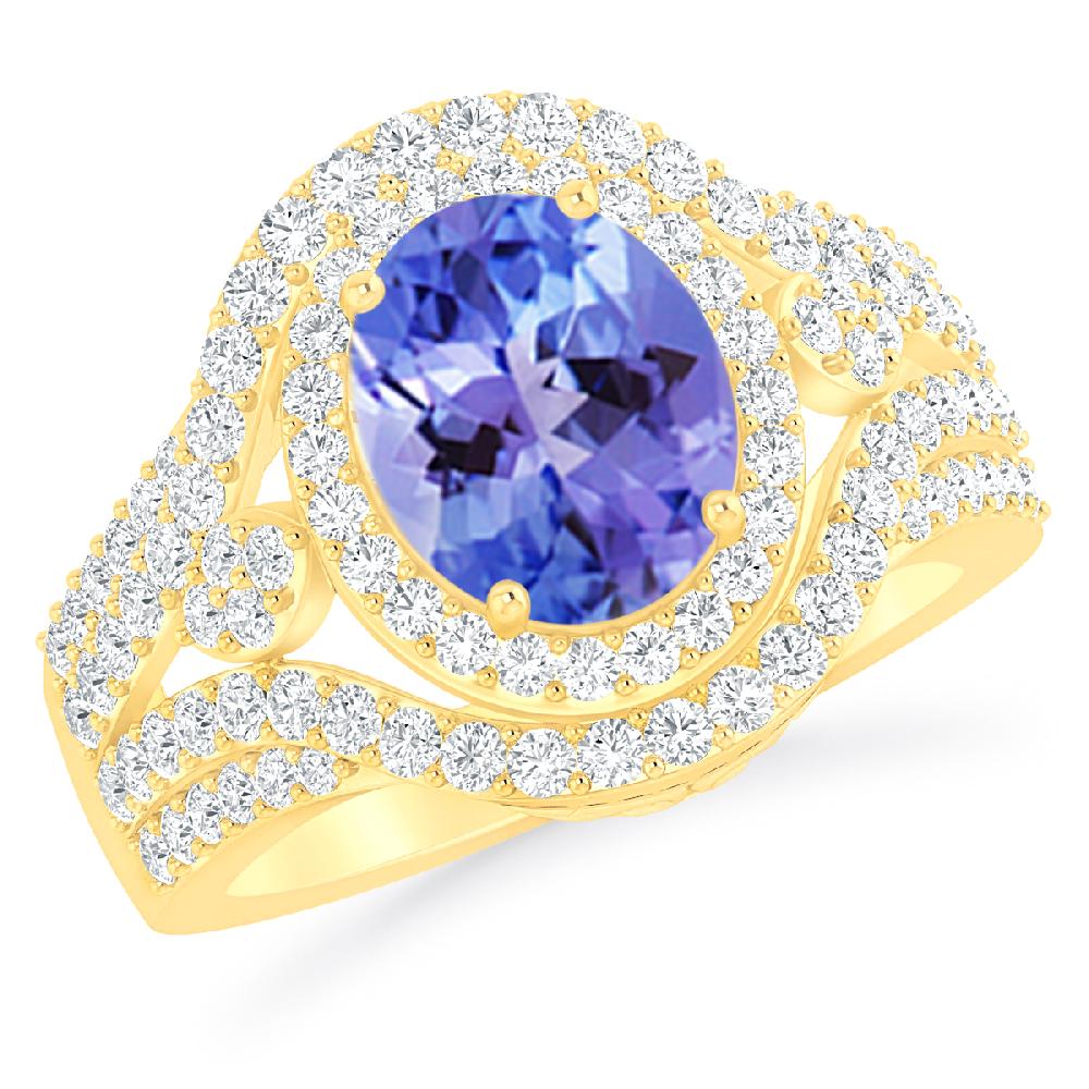 Yellow Gold - Tanzanite