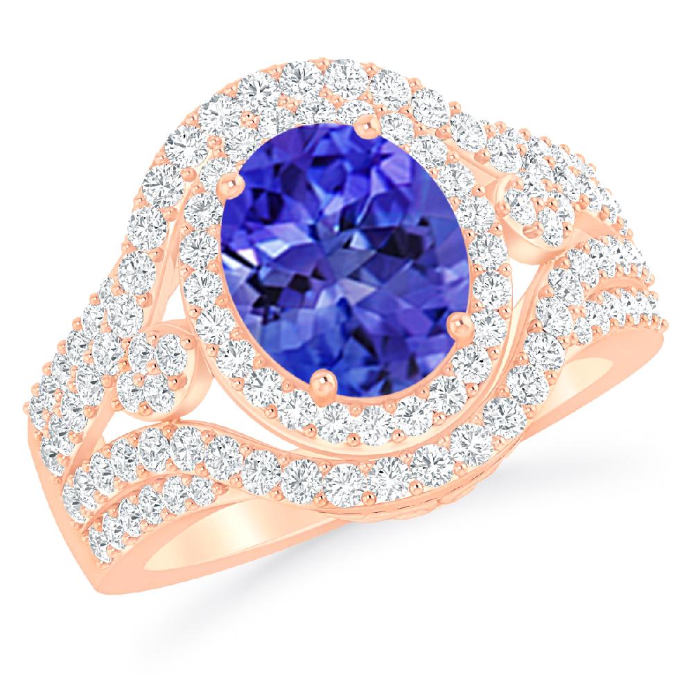 Rose Gold - Tanzanite