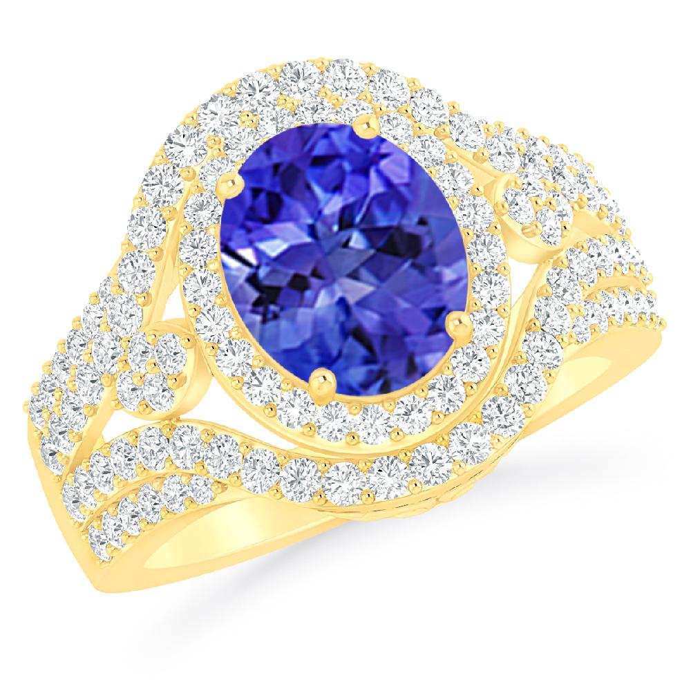 Yellow Gold - Tanzanite