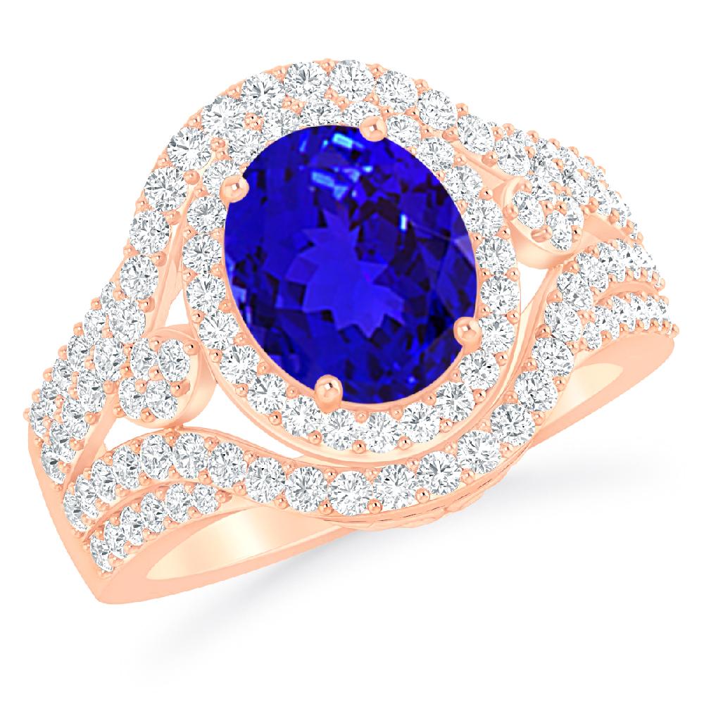 Rose Gold - Tanzanite