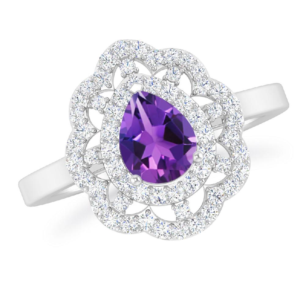 White Gold - Amethyst