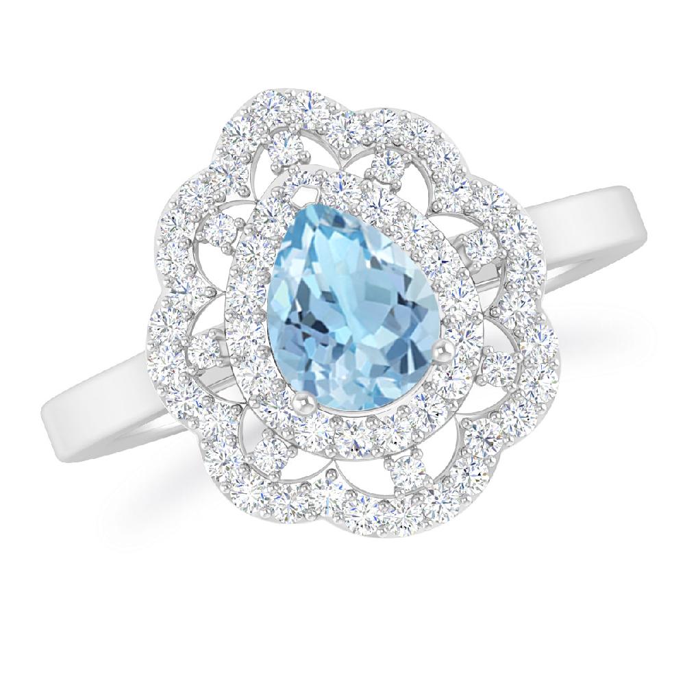 White Gold - Aquamarine