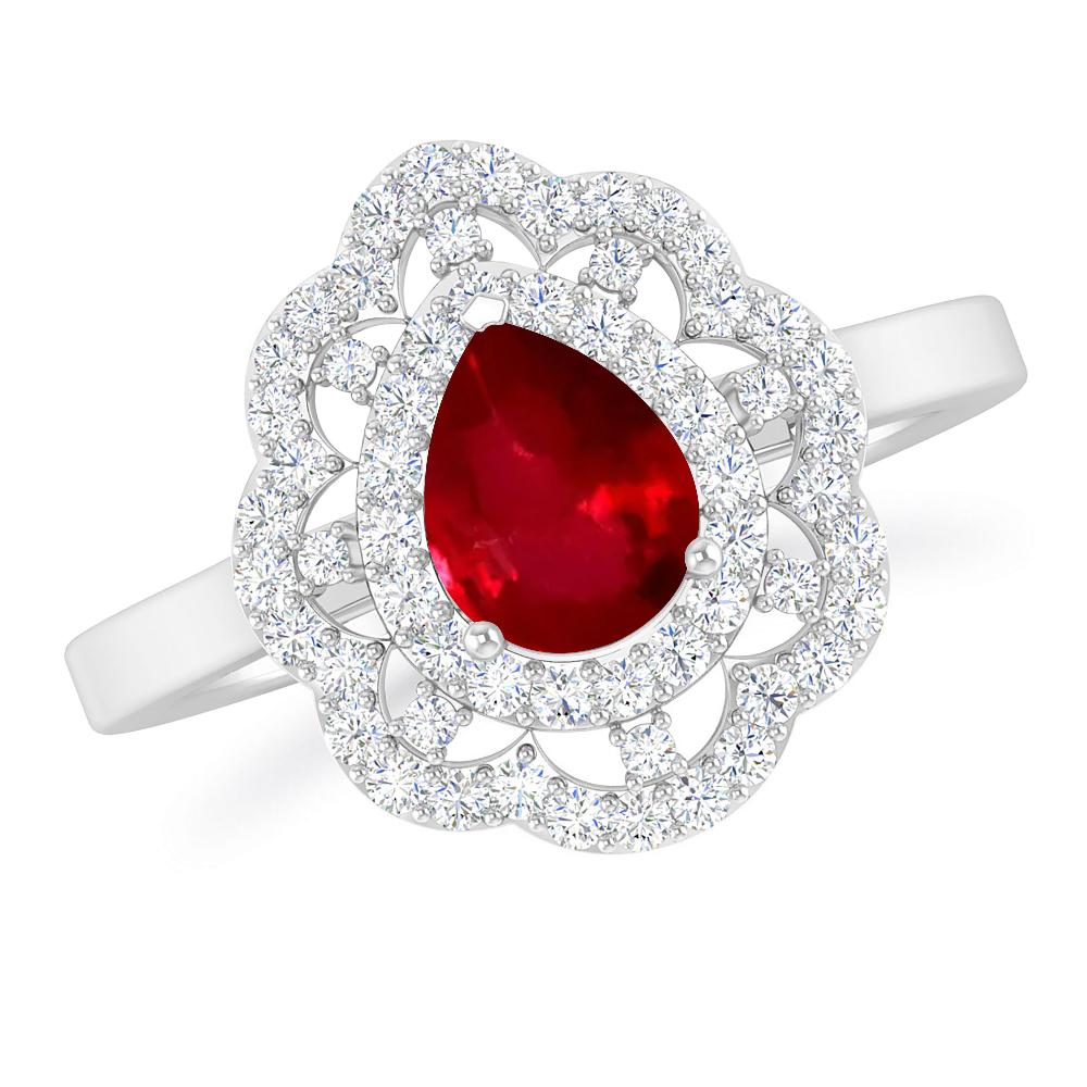 White Gold - Ruby