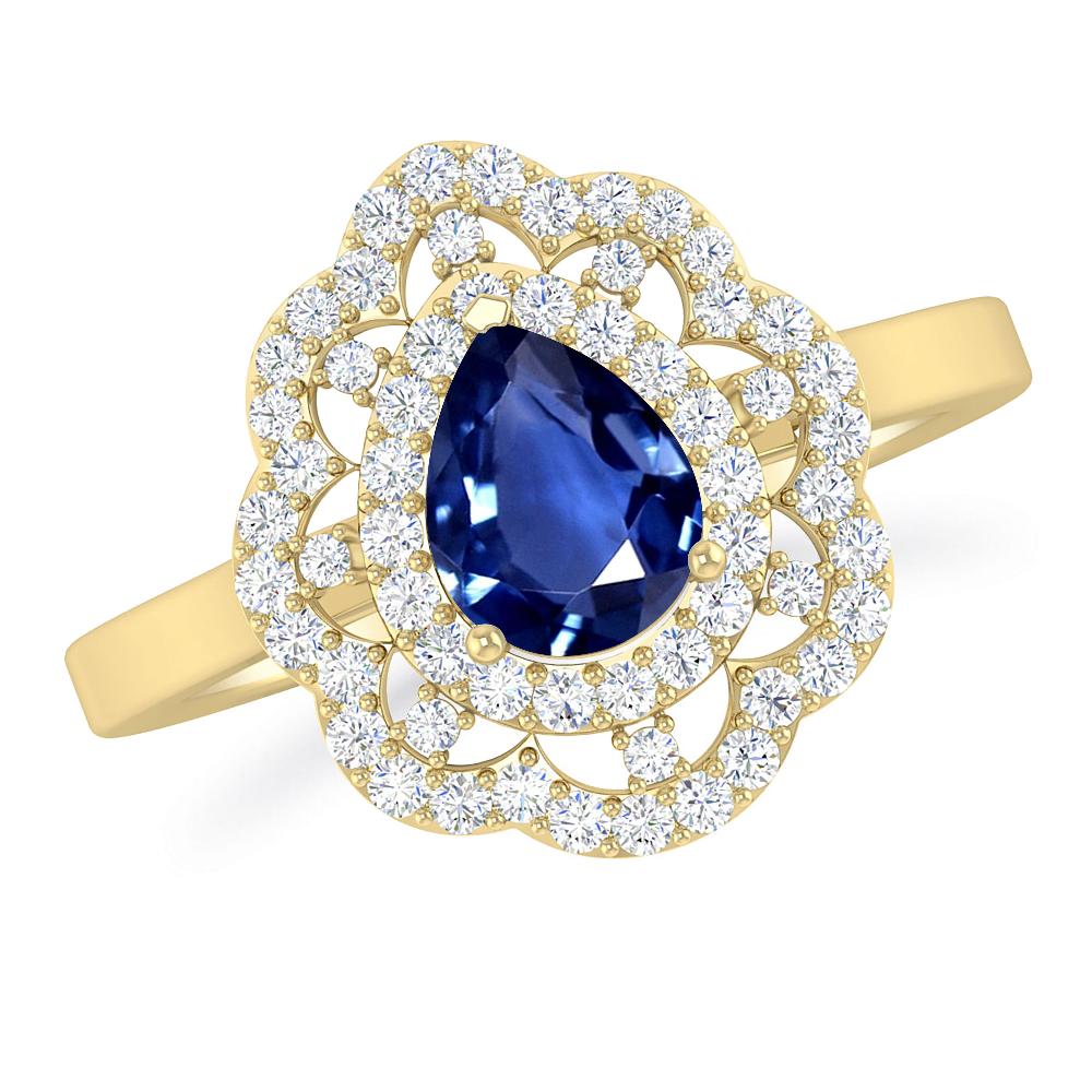 Yellow Gold - Sapphire