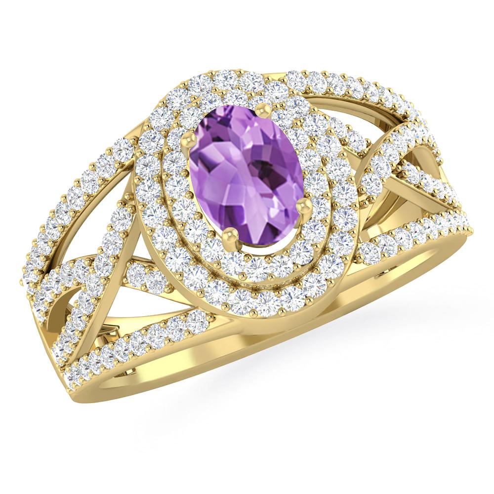 Yellow Gold - Amethyst