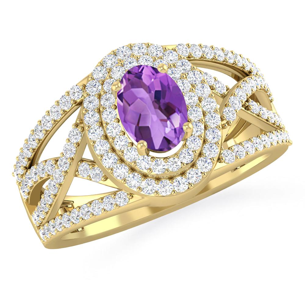 Yellow Gold - Amethyst
