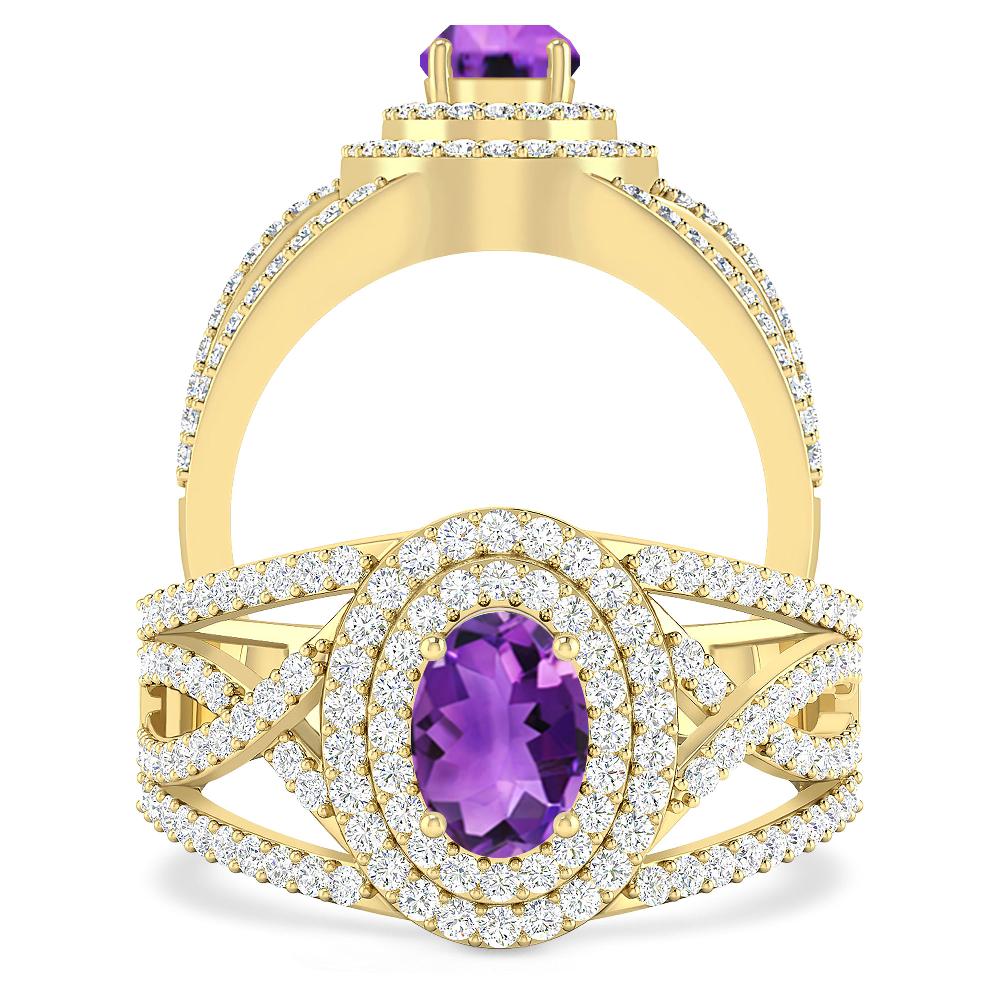 Yellow Gold - Amethyst