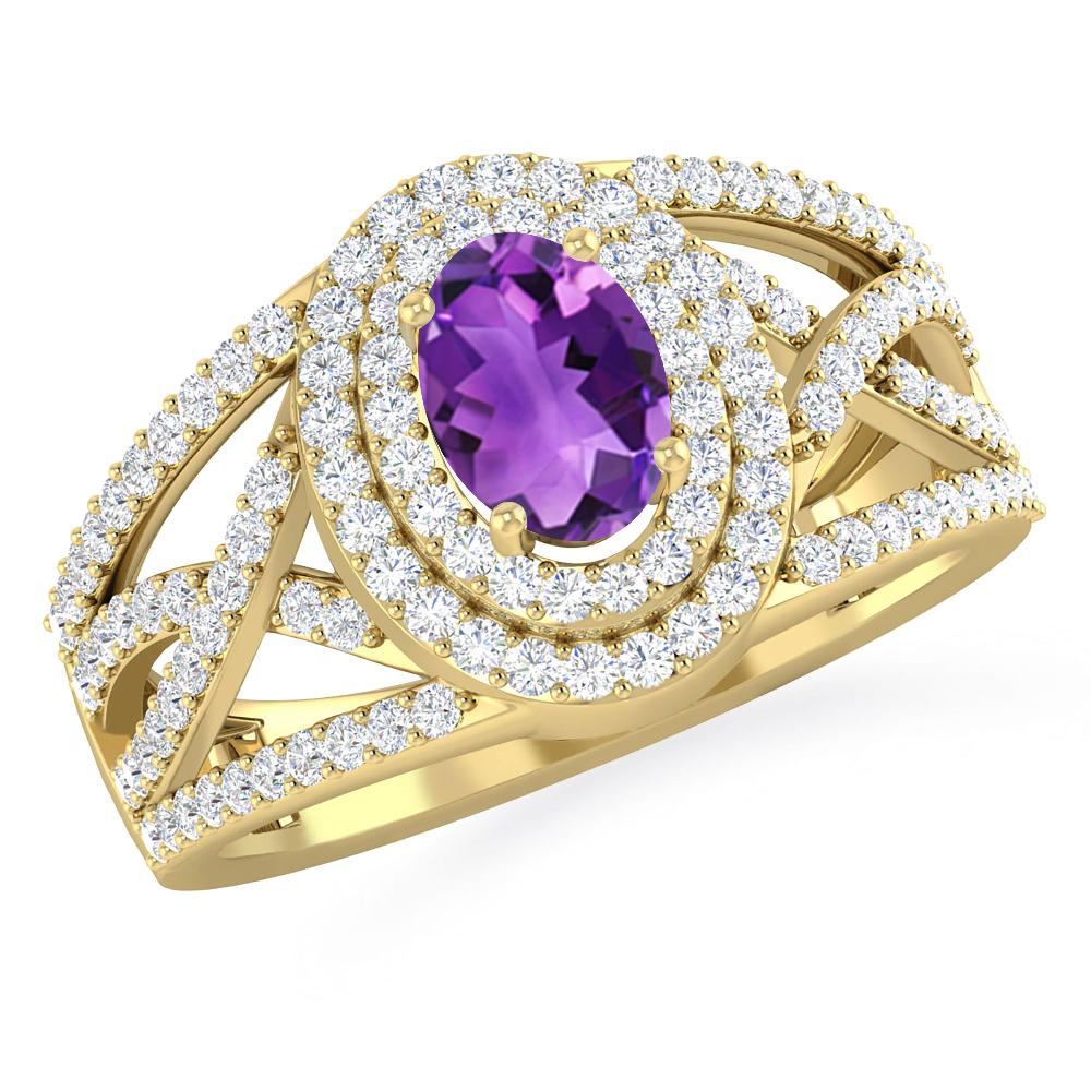 Yellow Gold - Amethyst