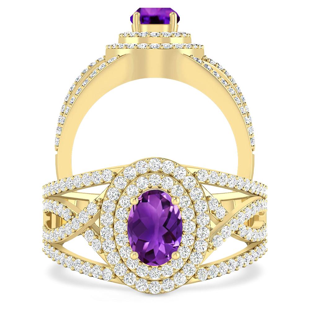 Yellow Gold - Amethyst