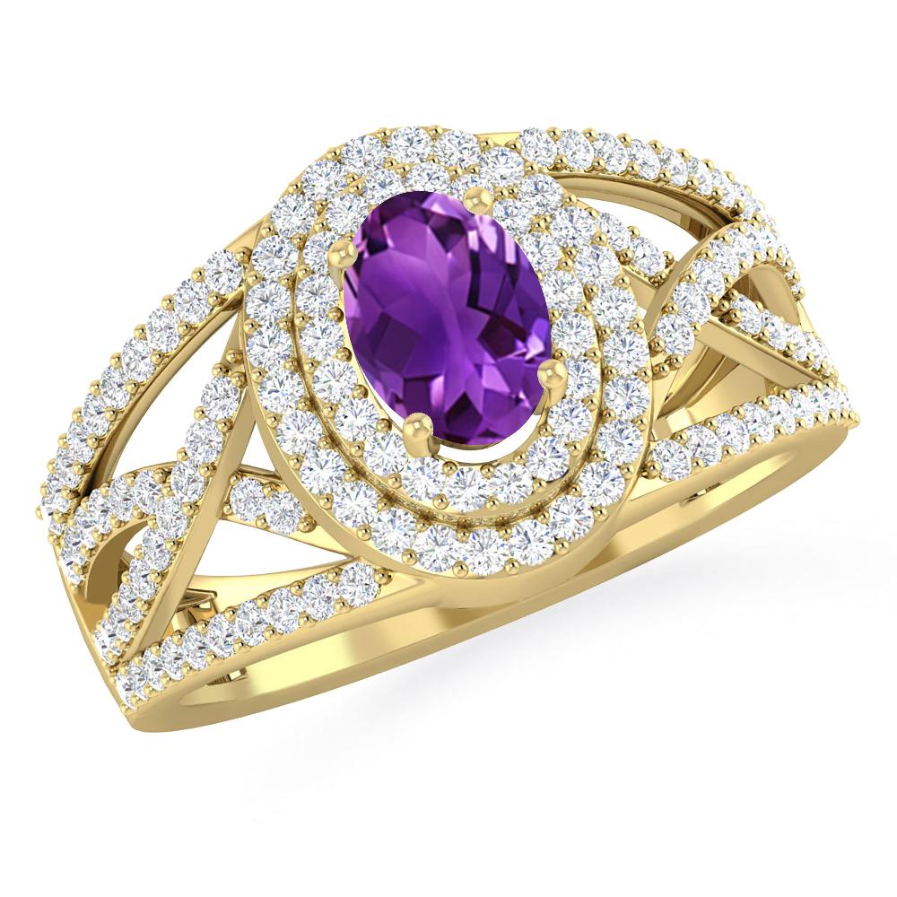 Yellow Gold - Amethyst