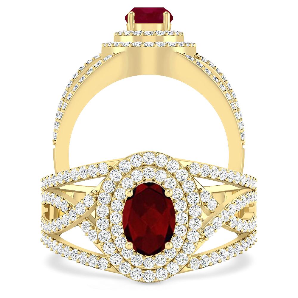 Yellow Gold - Garnet