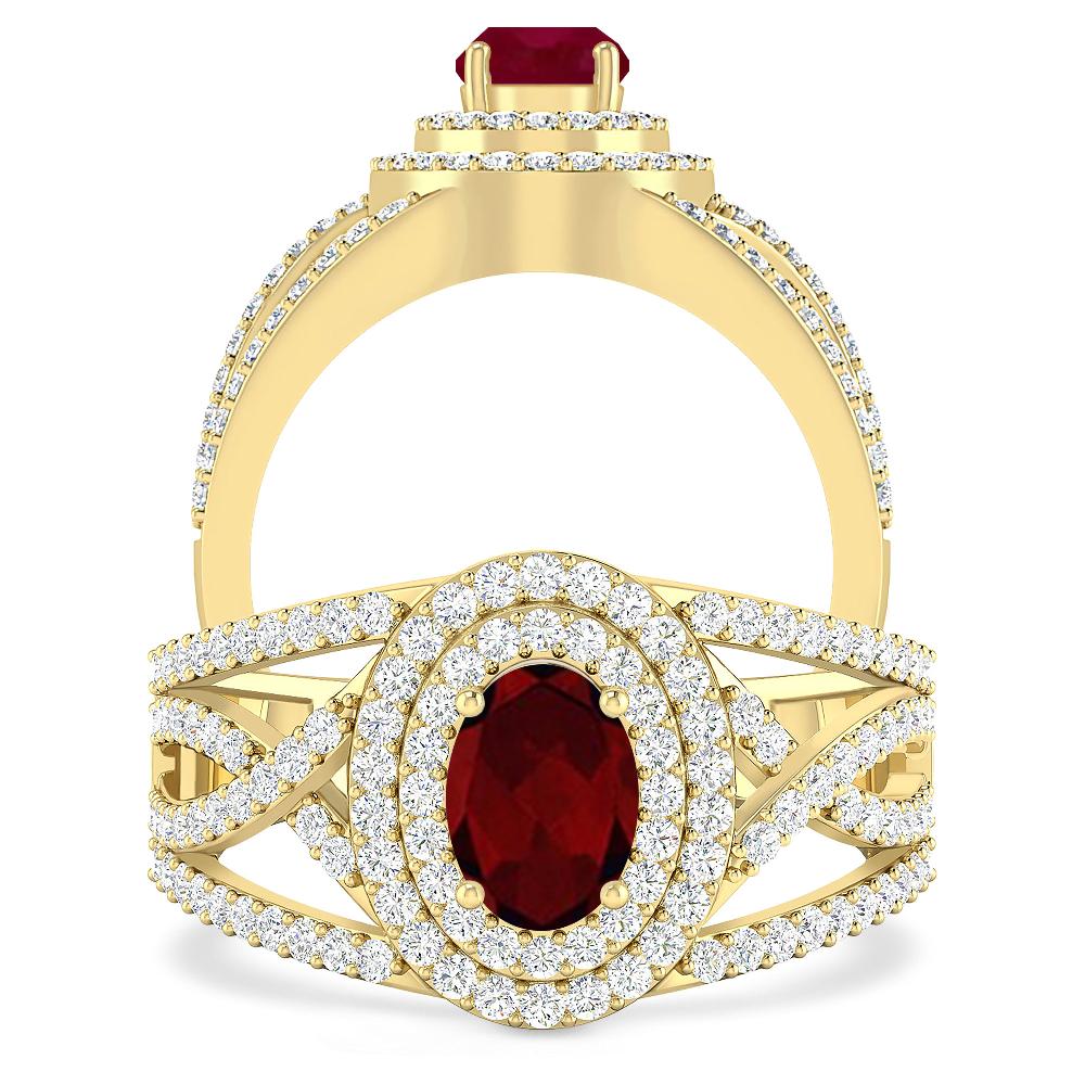 Yellow Gold - Garnet