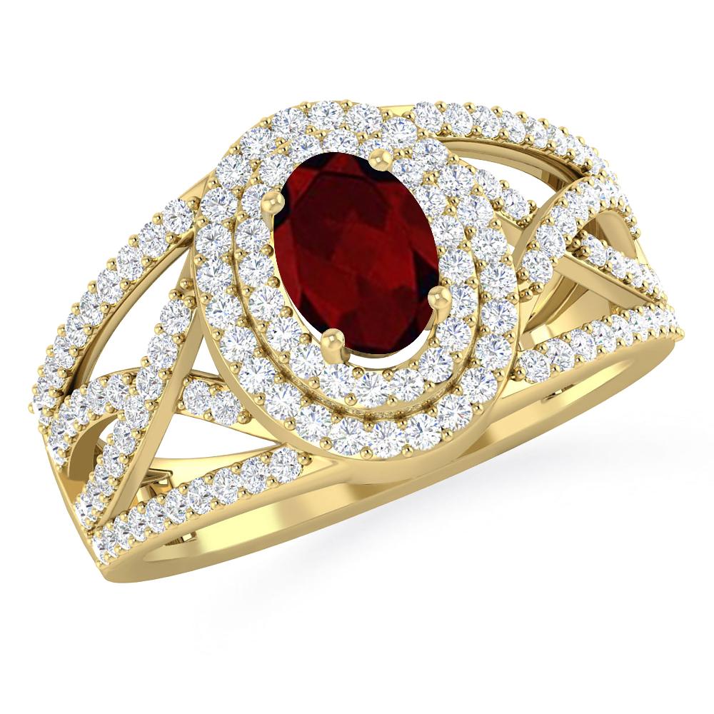 Yellow Gold - Garnet