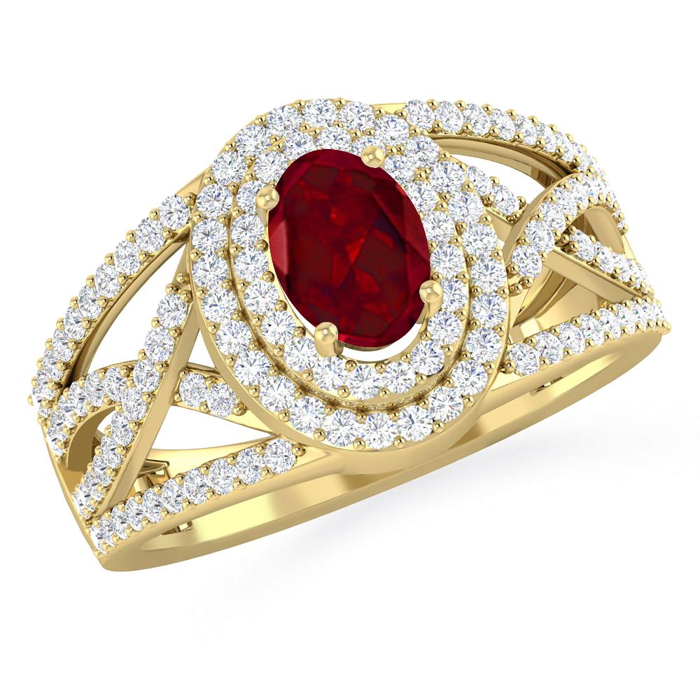 Yellow Gold - Garnet