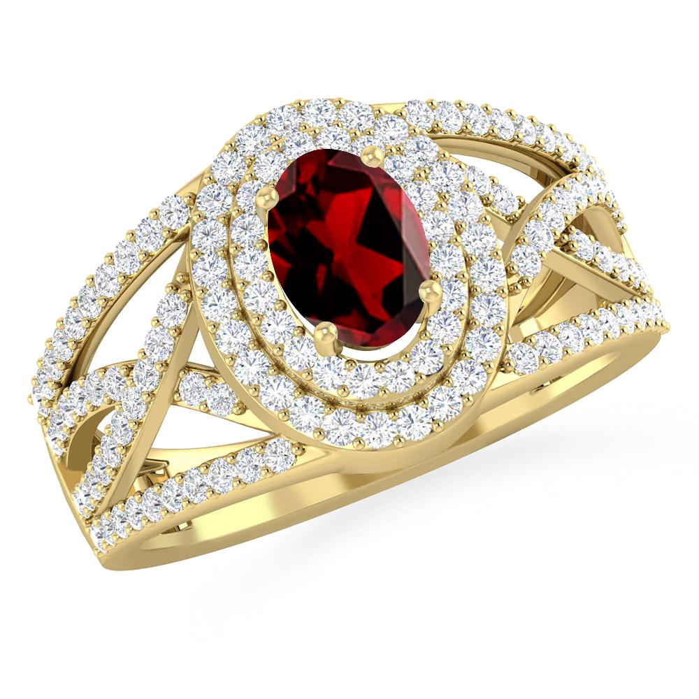 Yellow Gold - Garnet