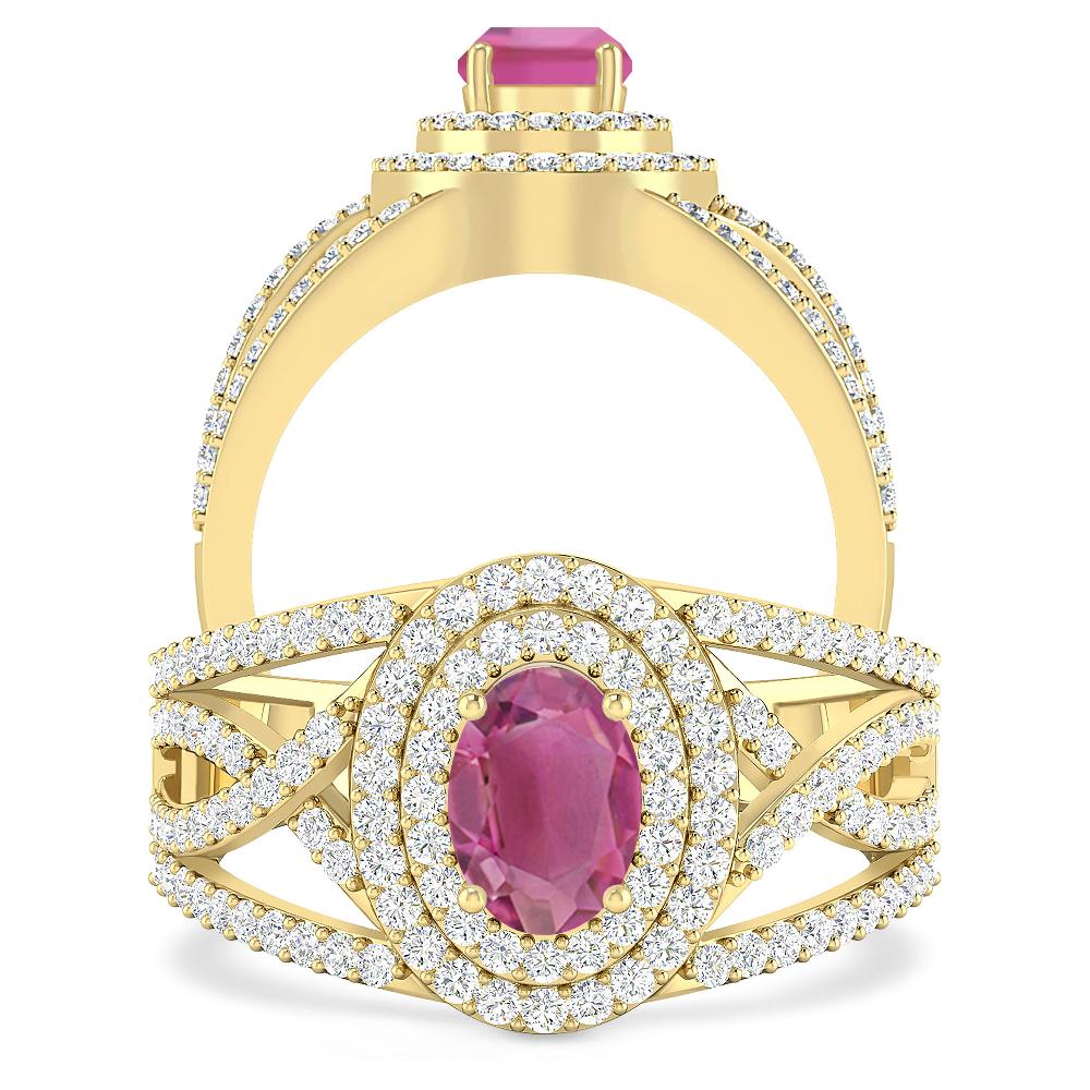 Yellow Gold - Pink Tourmaline