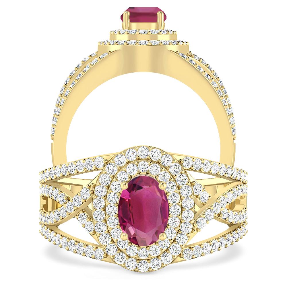 Yellow Gold - Pink Tourmaline