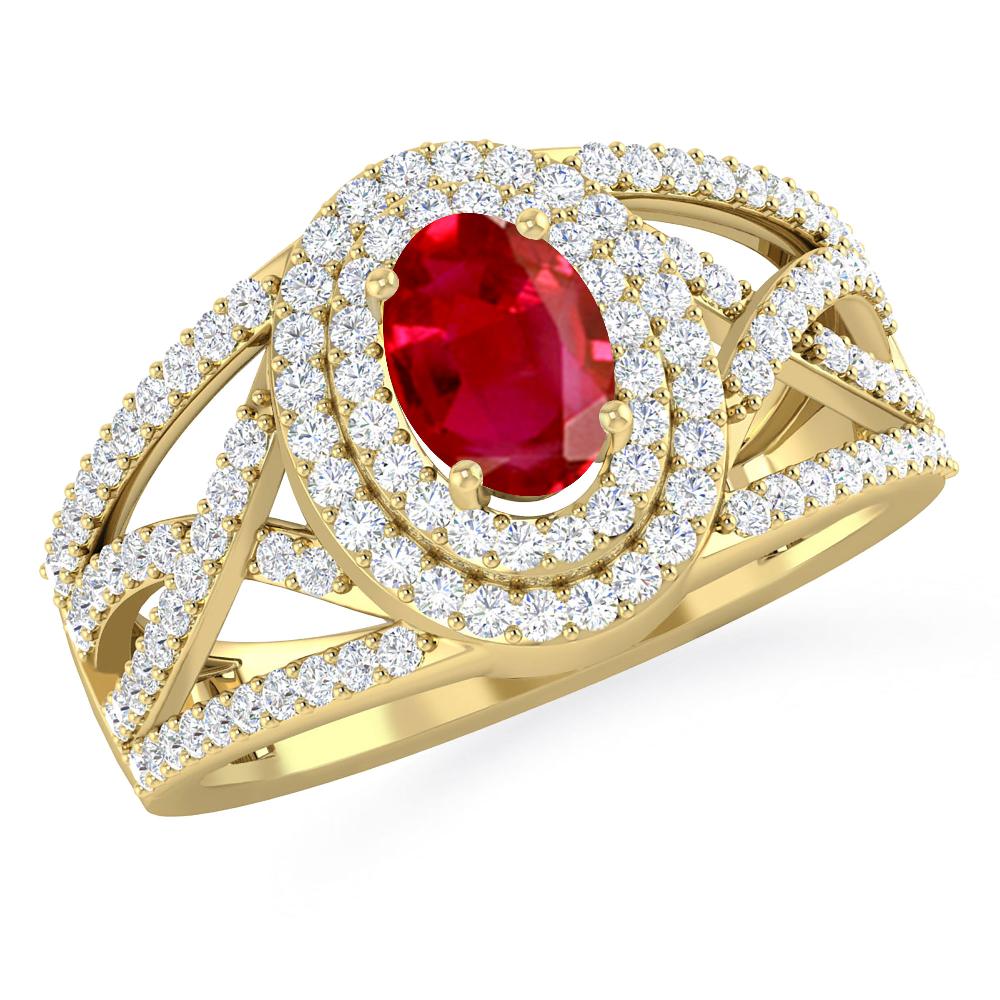 Yellow Gold - Ruby