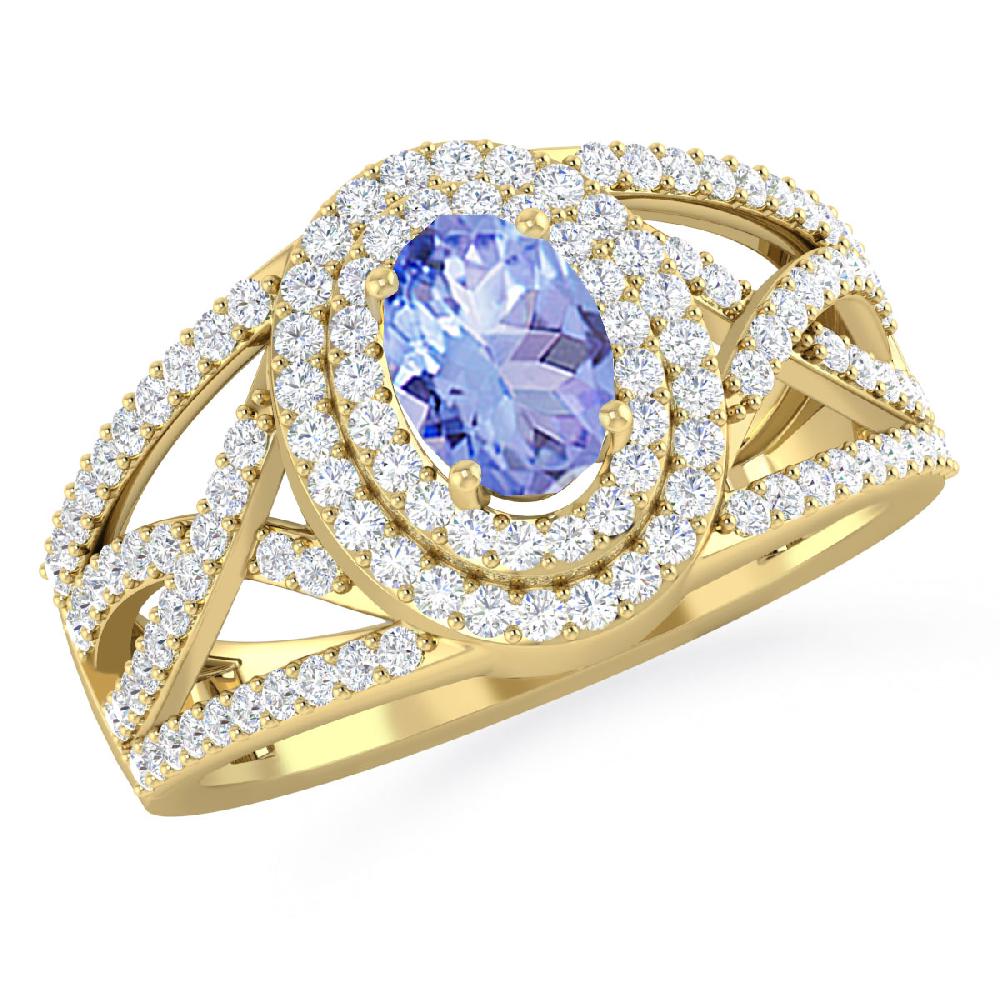 Yellow Gold - Tanzanite