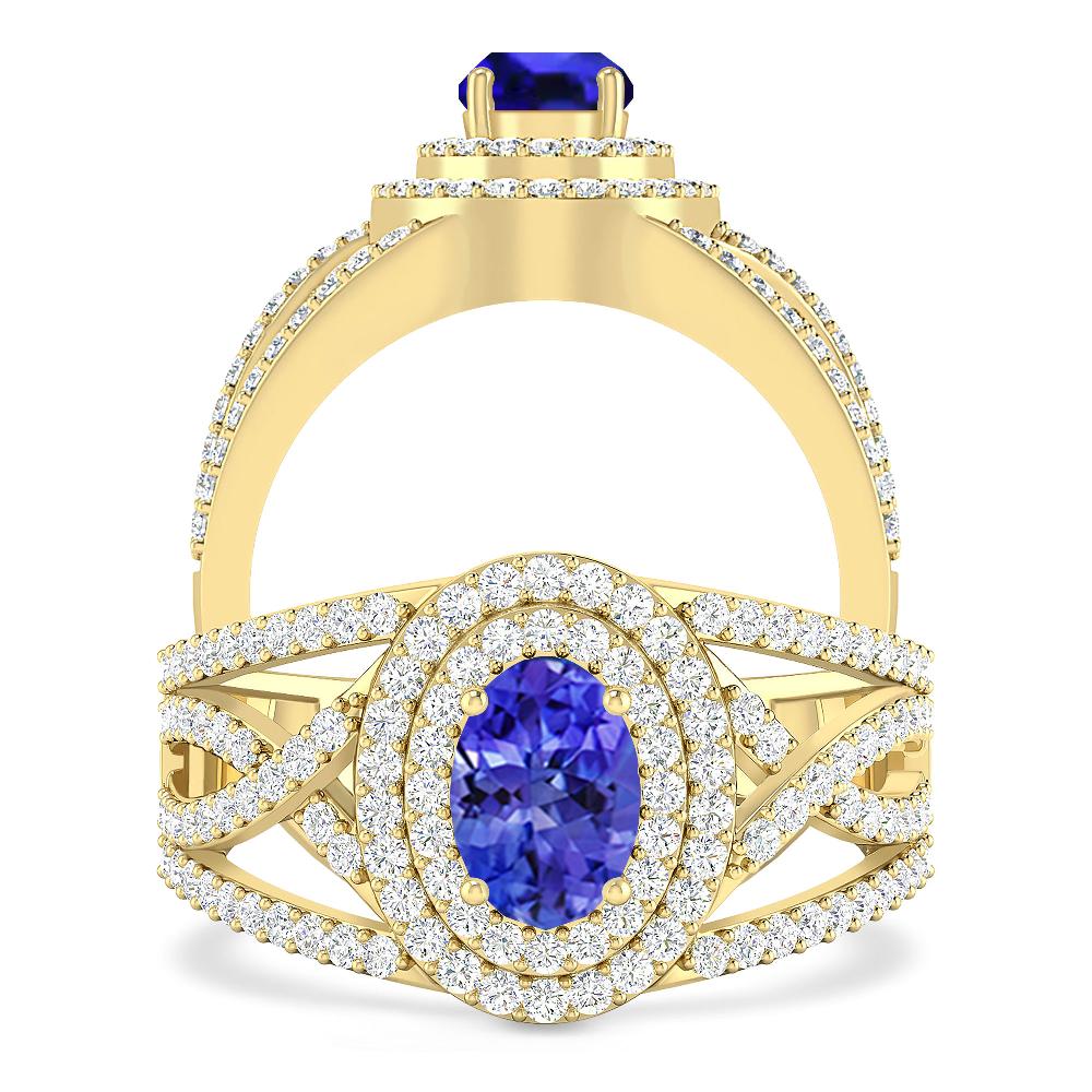 Yellow Gold - Tanzanite