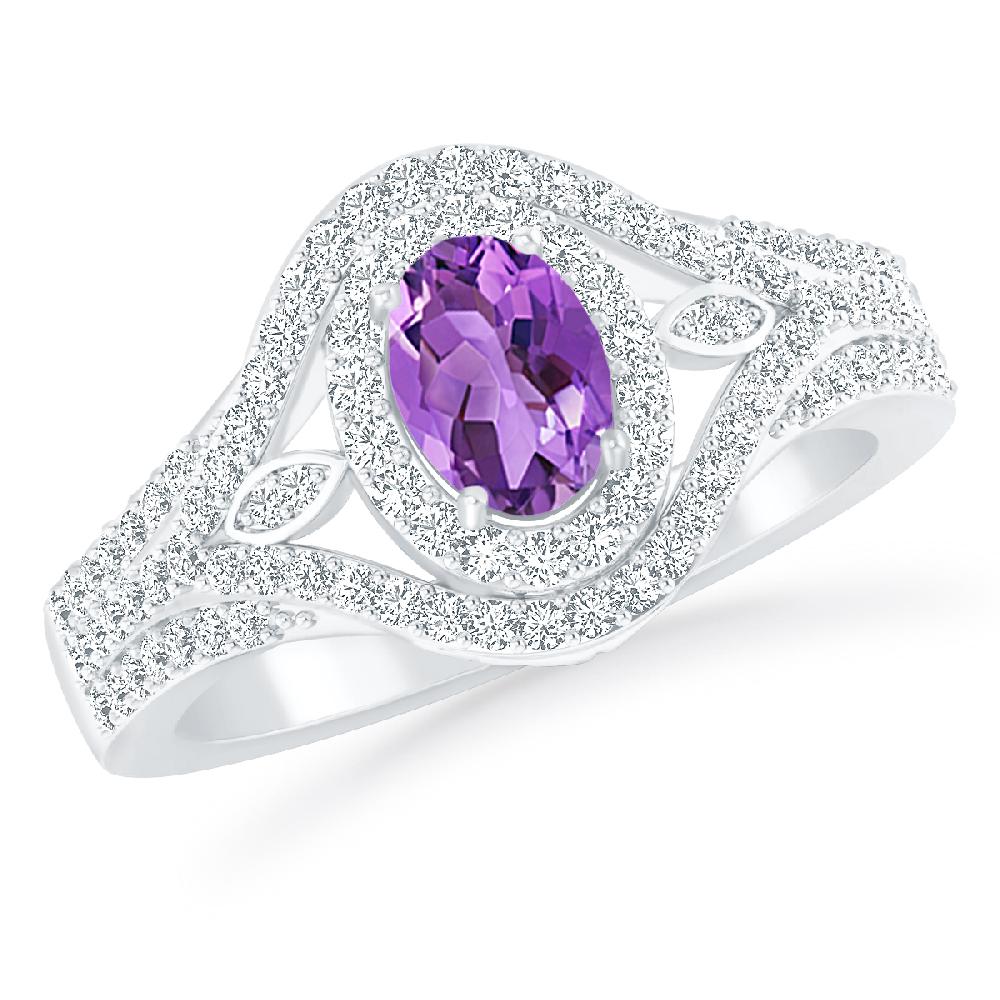 White Gold - Amethyst