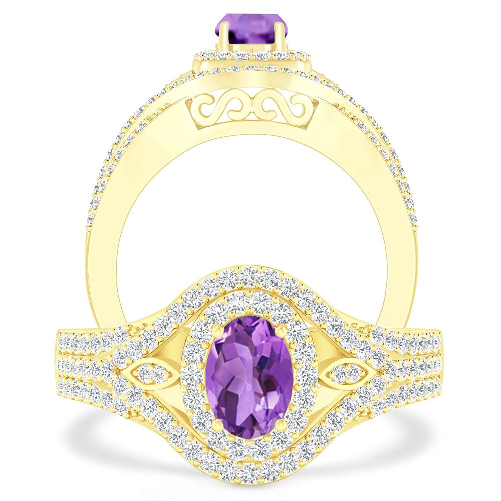 Yellow Gold - Amethyst