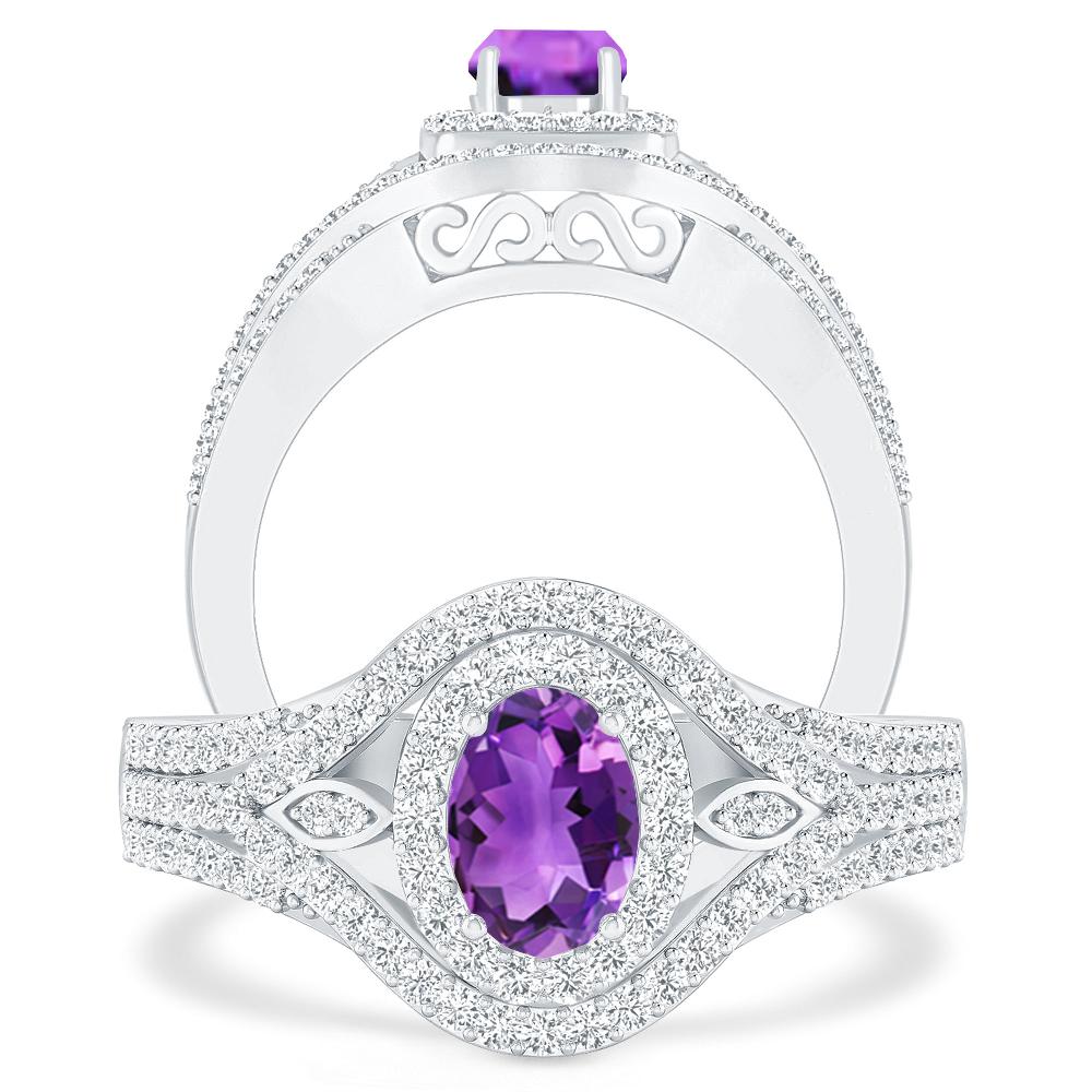 White Gold - Amethyst