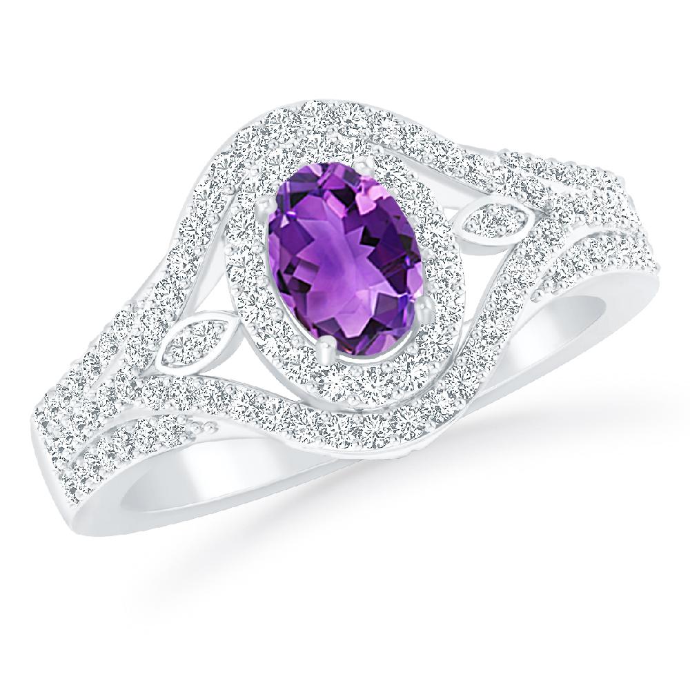 White Gold - Amethyst