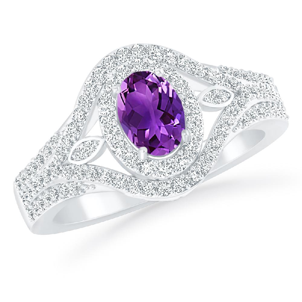White Gold - Amethyst