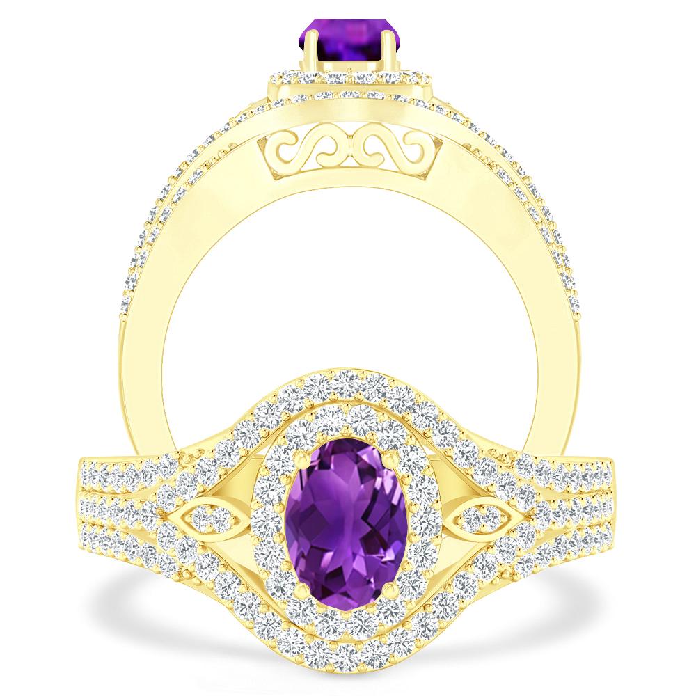 Yellow Gold - Amethyst