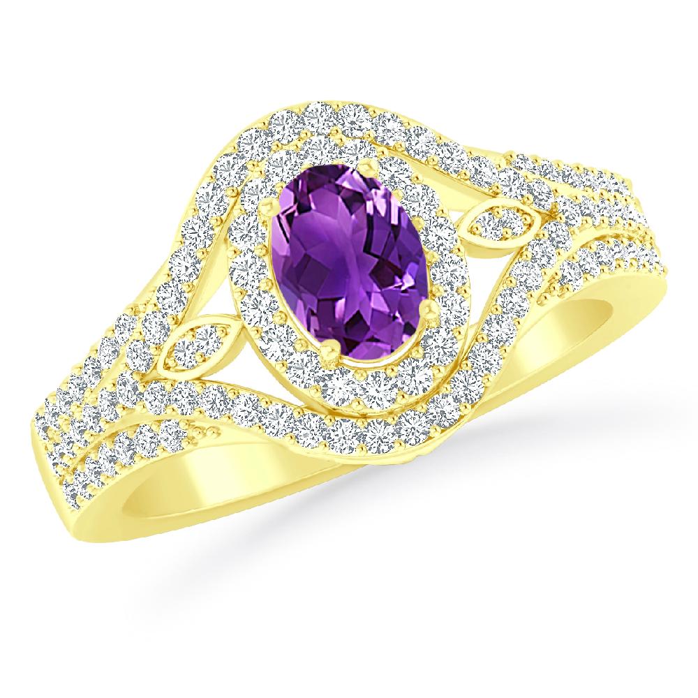 Yellow Gold - Amethyst