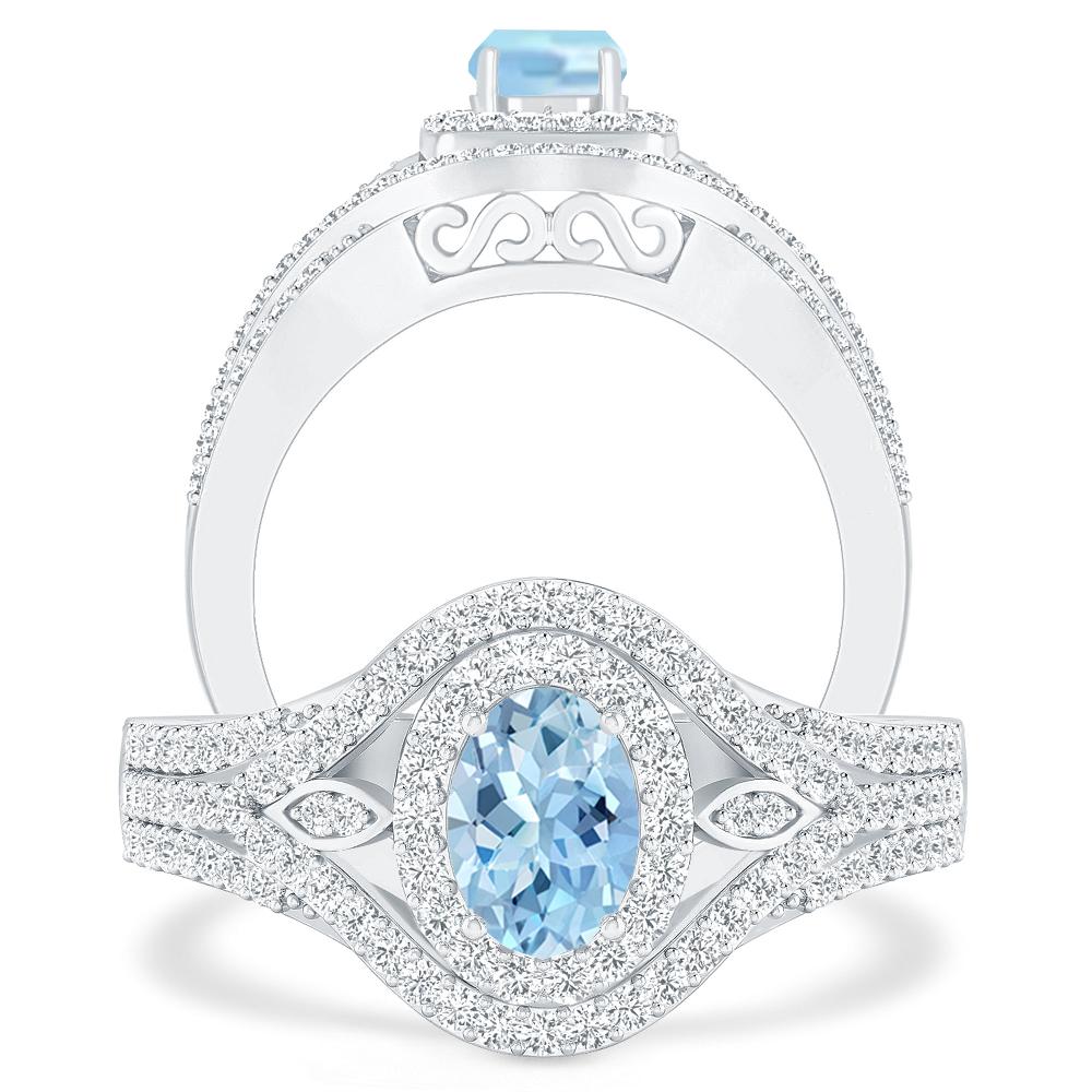 White Gold - Aquamarine