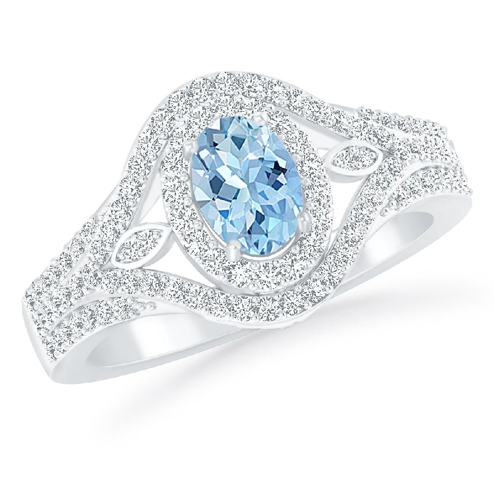 White Gold - Aquamarine