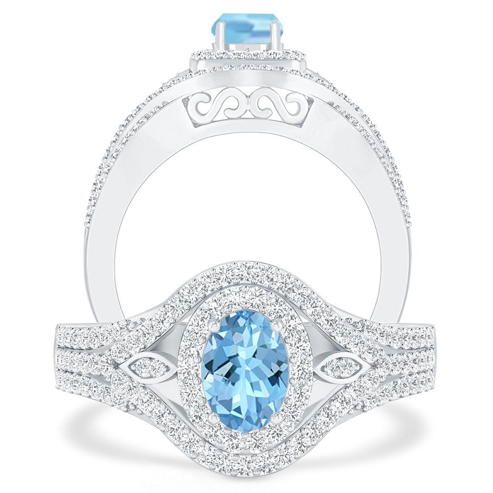 White Gold - Aquamarine