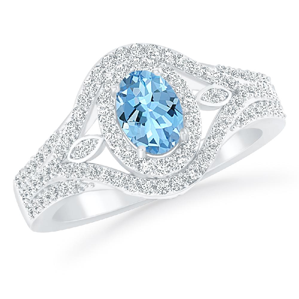 White Gold - Aquamarine