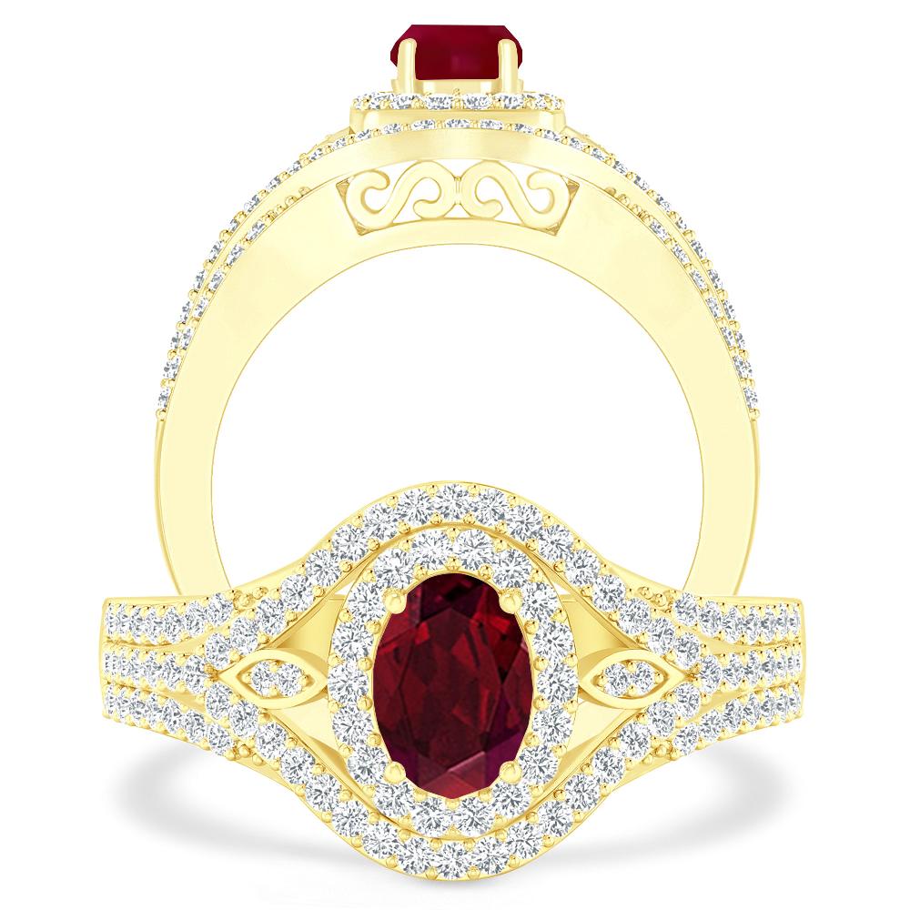 Yellow Gold - Garnet