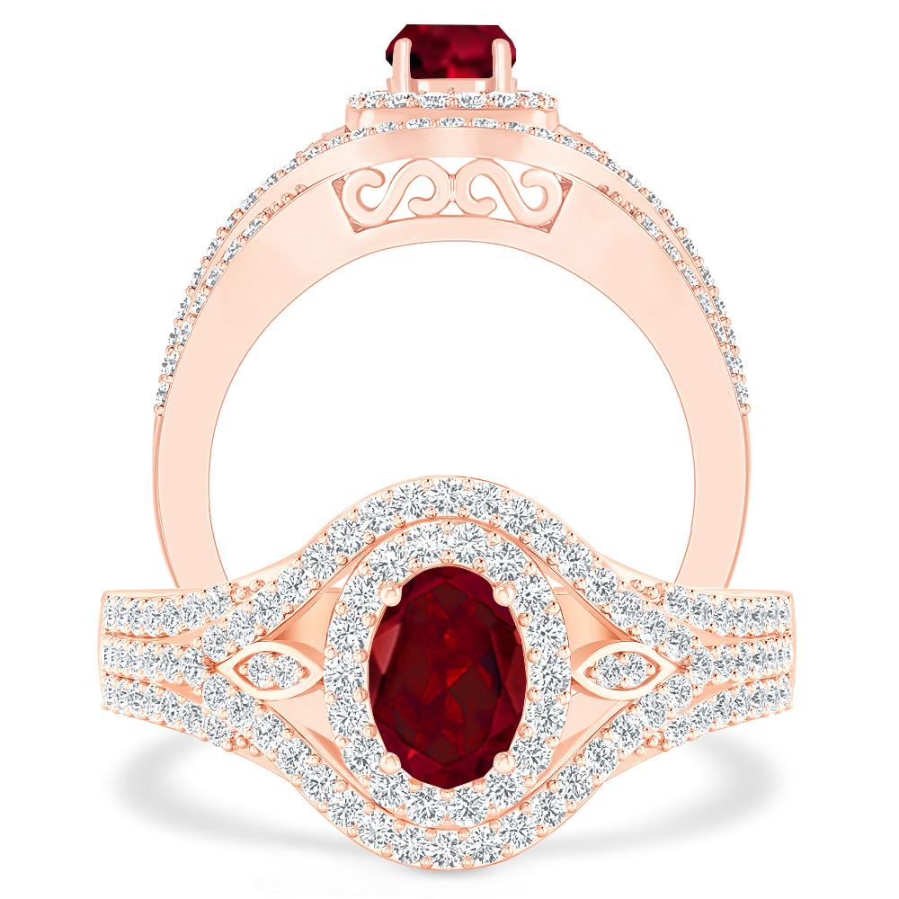 Rose Gold - Garnet
