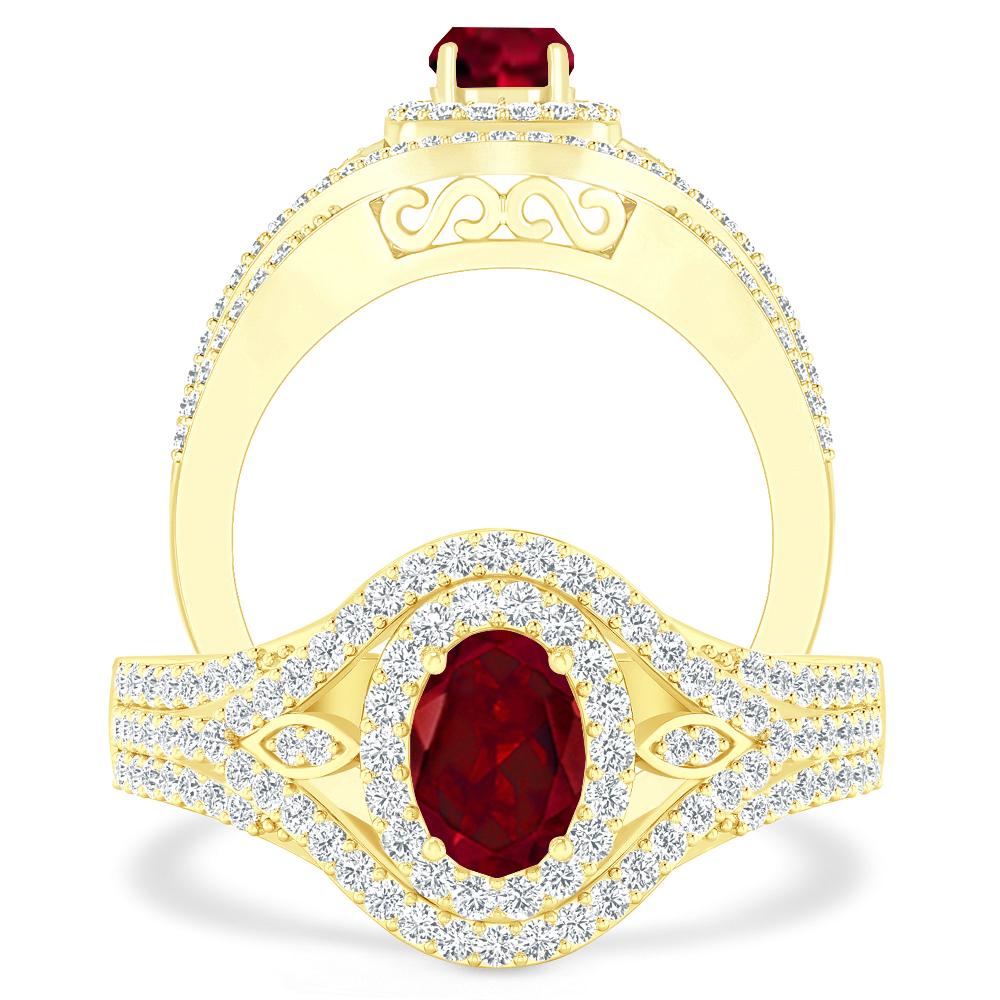 Yellow Gold - Garnet