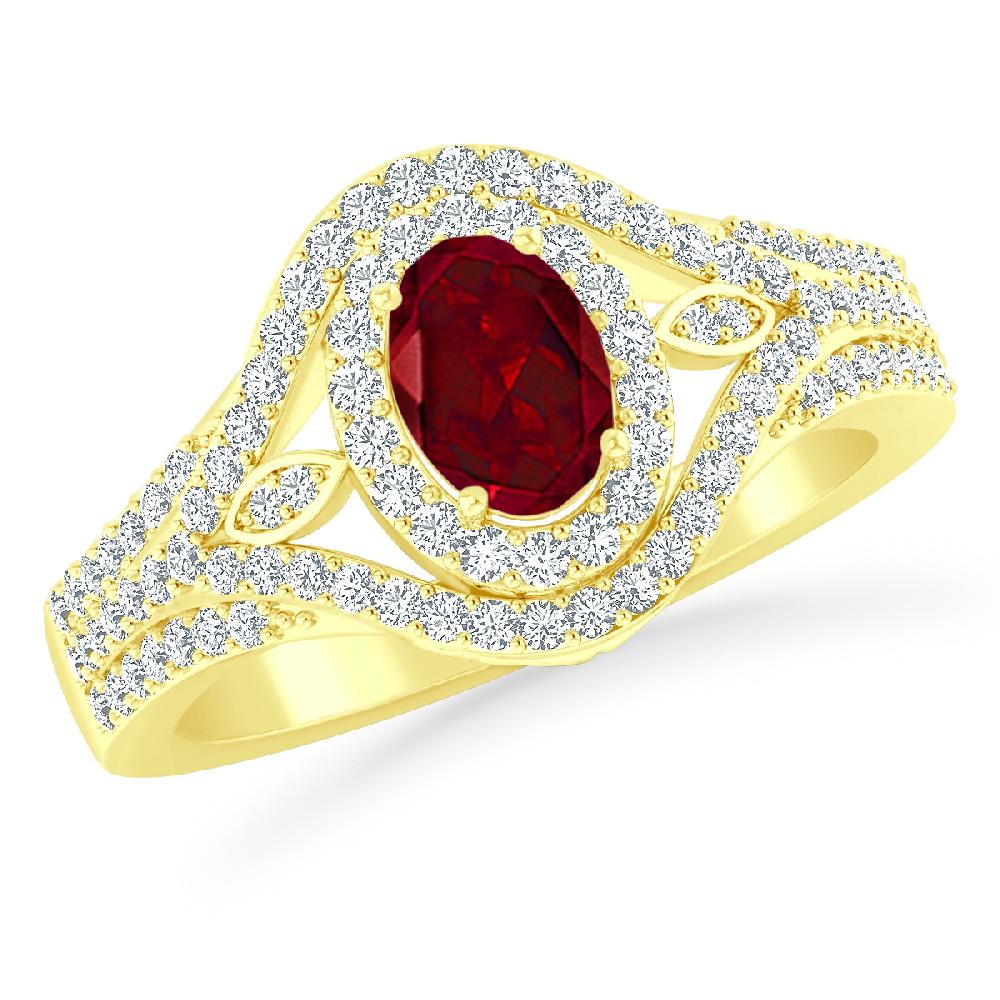 Yellow Gold - Garnet