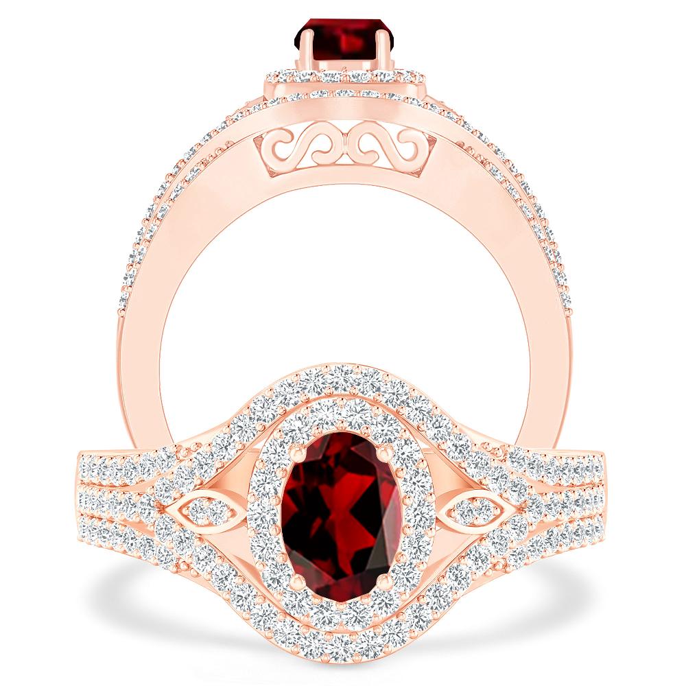 Rose Gold - Garnet