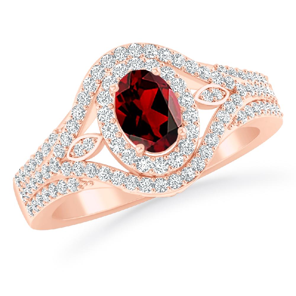 Rose Gold - Garnet