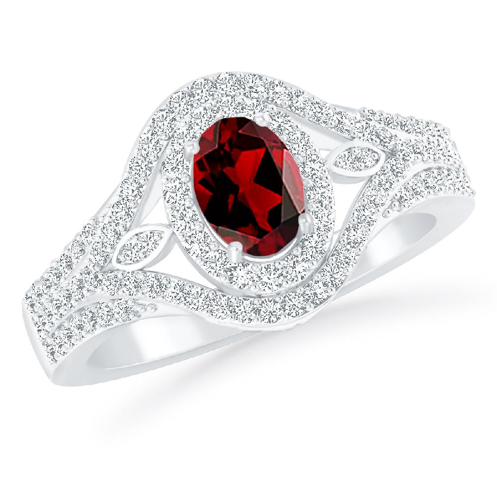 White Gold - Garnet