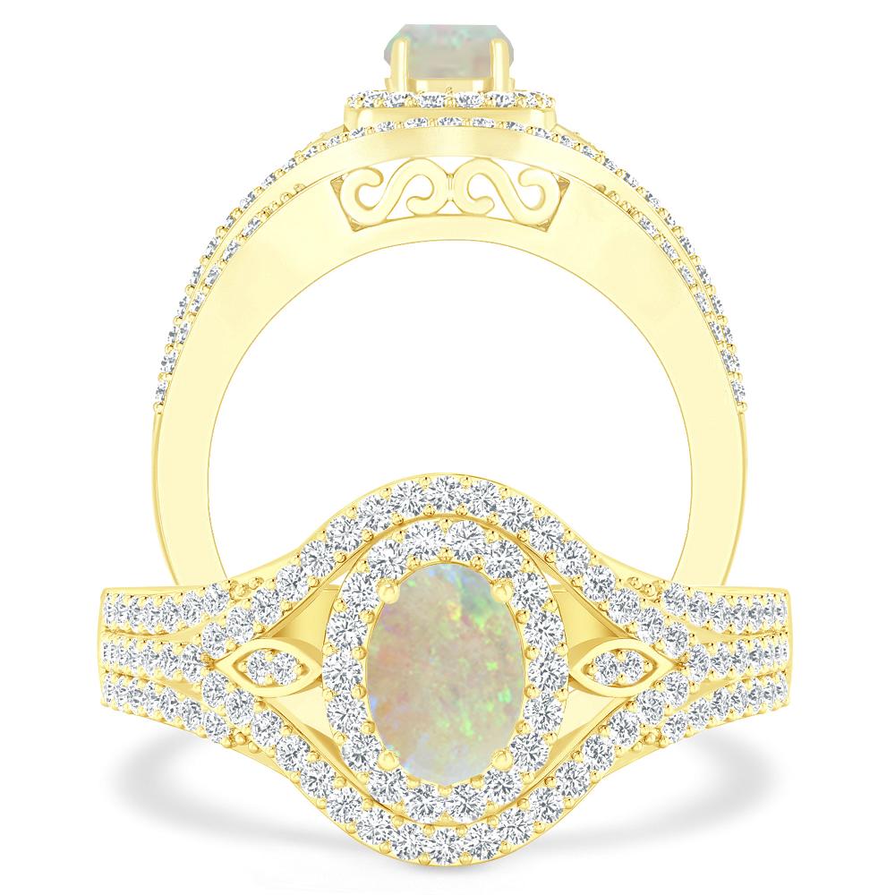 Yellow Gold - Opal