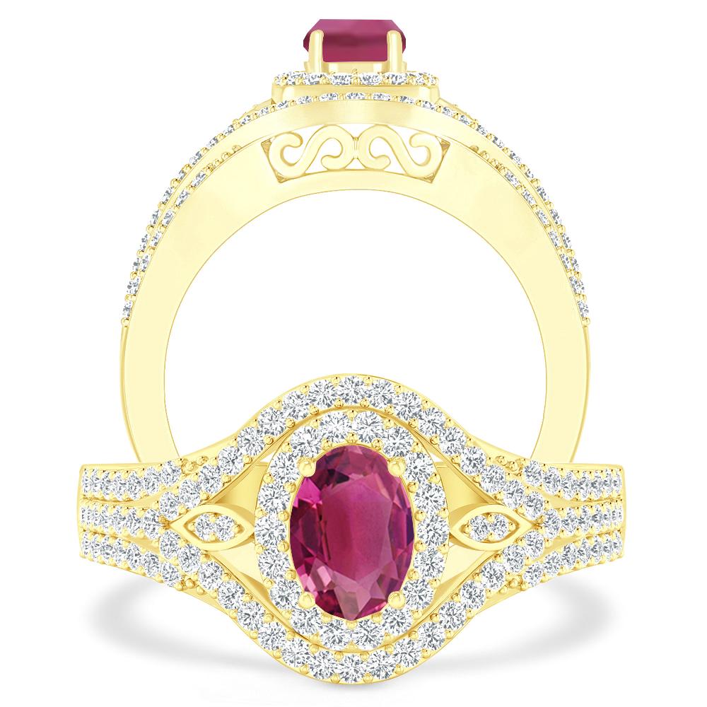 Yellow Gold - Pink Tourmaline