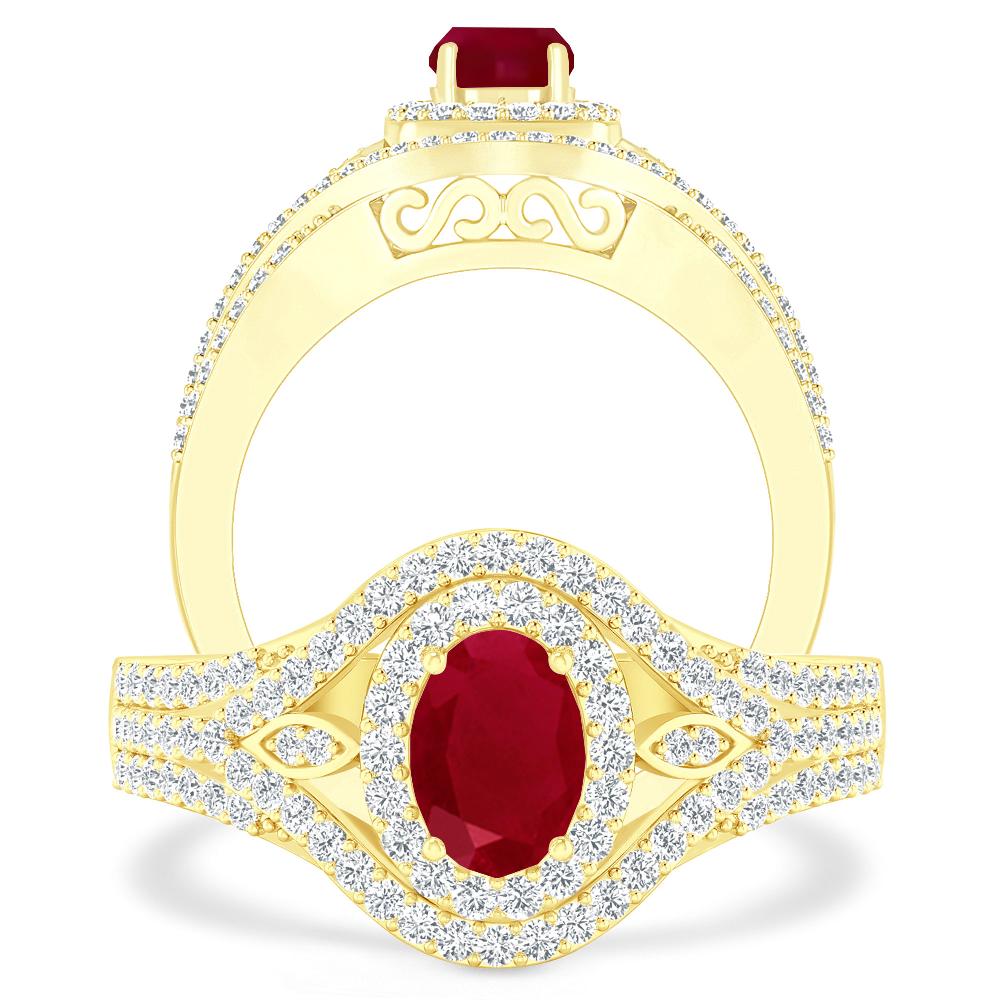 Yellow Gold - Ruby