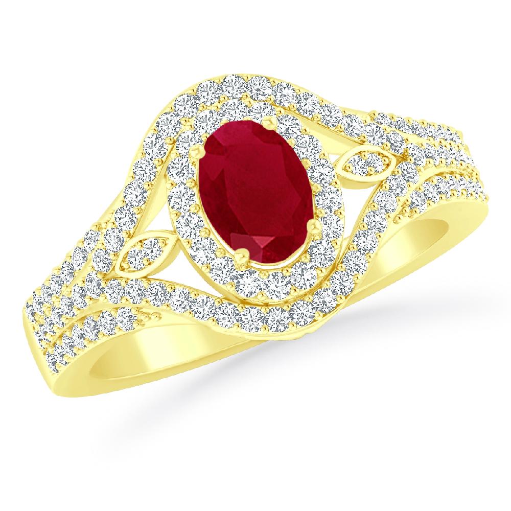 Yellow Gold - Ruby