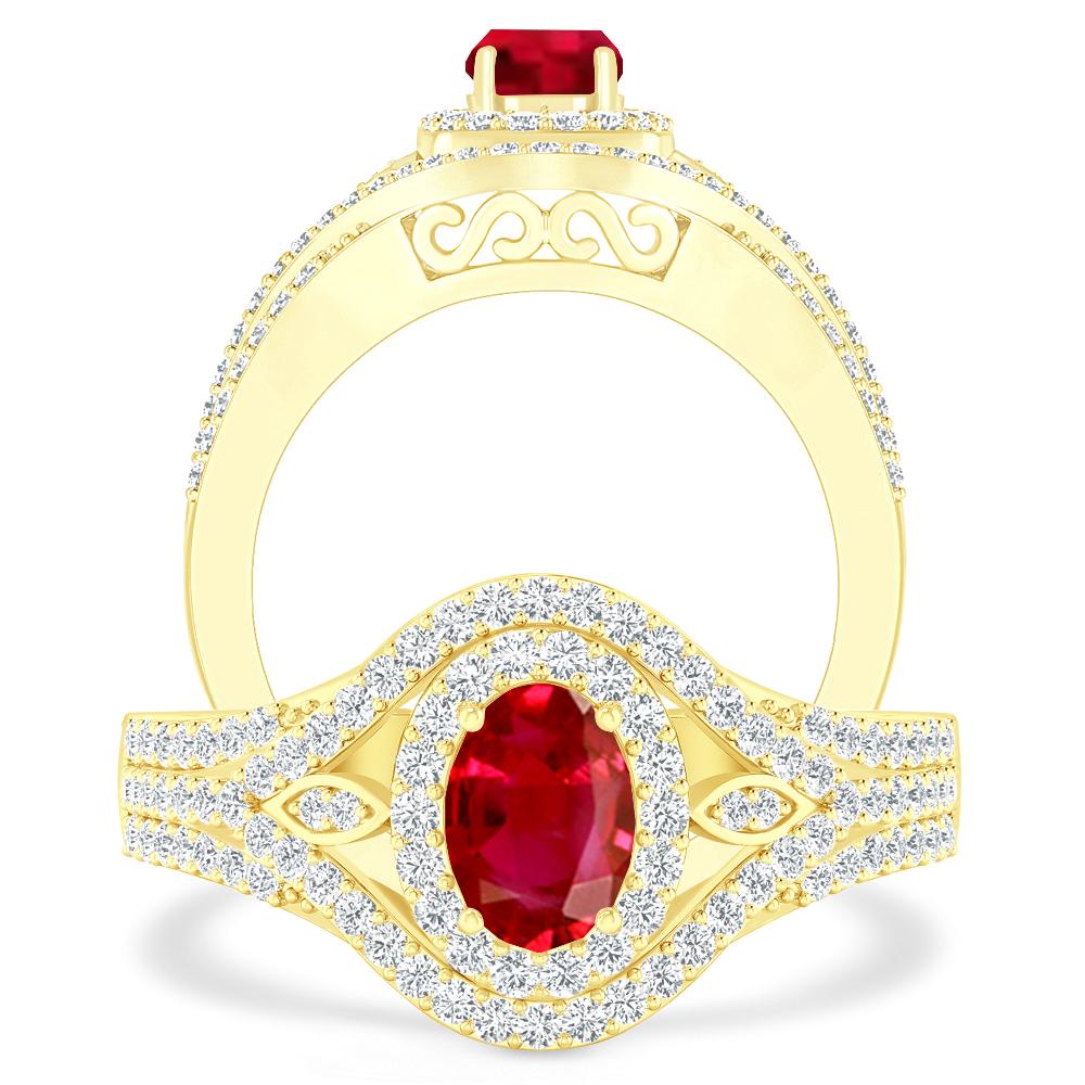 Yellow Gold - Ruby