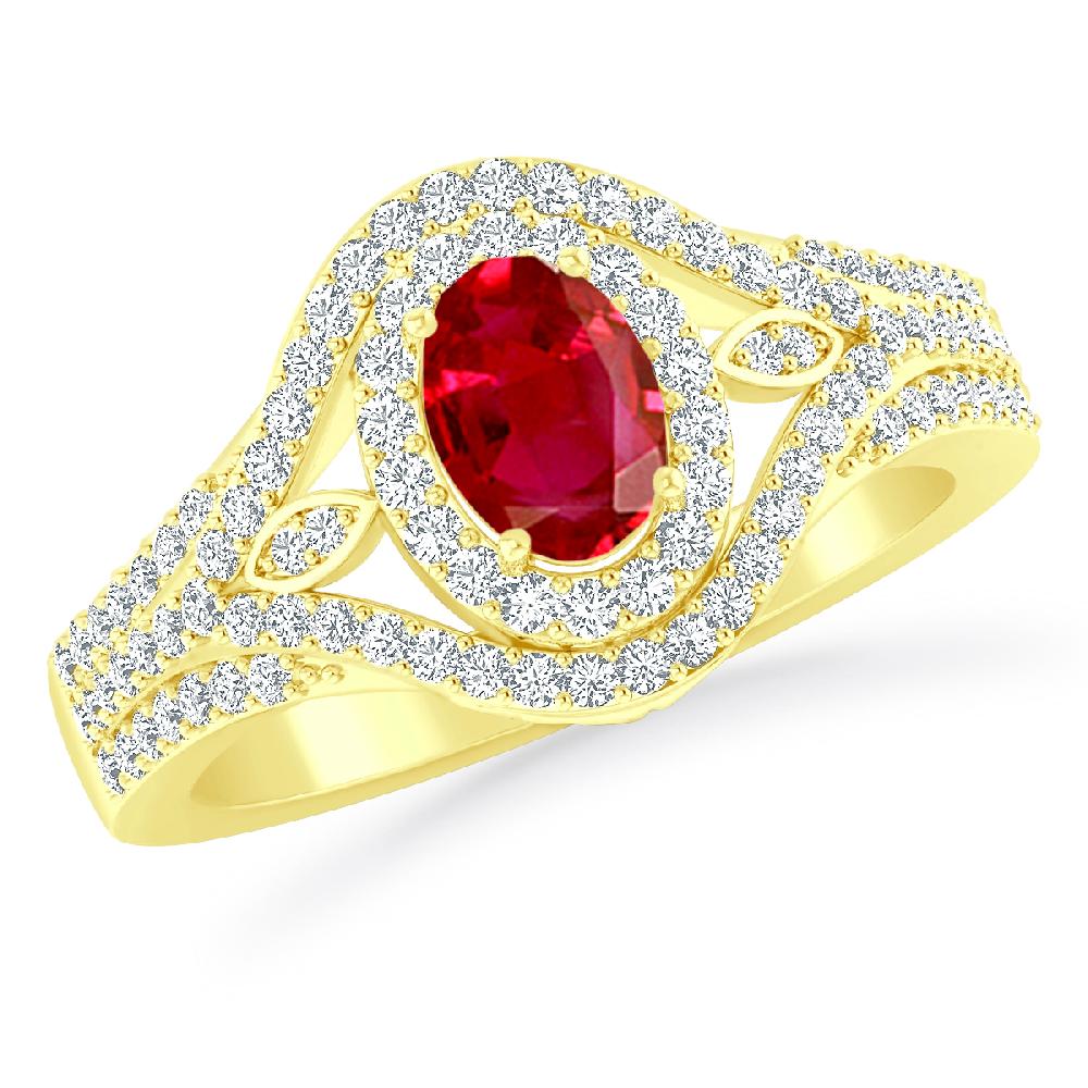 Yellow Gold - Ruby
